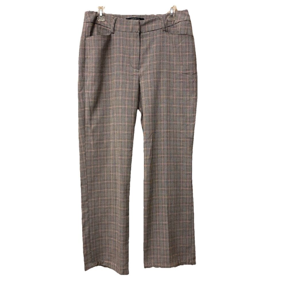 Chadwick’s Pink Grey Black Houndstooth Plaid Pants 6 Tall